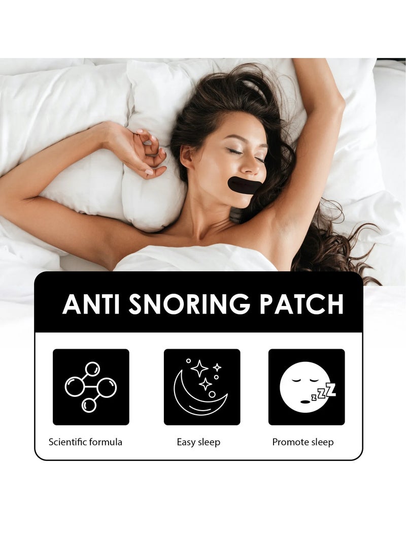 EELHOE - Anti Snoring Patch, Sleep Tape Mouth Tape For Nasal Breathing, Portable Night Sleep Mouth Orthosis Tape, Stress Relief Mouth Strips For Sleeping Improve Breathing Relieve Nasal Congestion - Image 1
