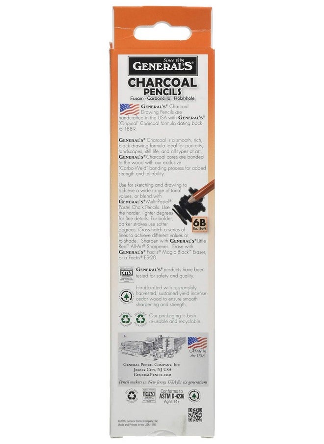 General Charcoal Pencil 557-6B Box Of 12 - pzsku/Z207C25DD01604EF9CF81Z/45/_/1735214687/2a1d8fc4-cb43-444c-bbde-7c1cc2aa5da9