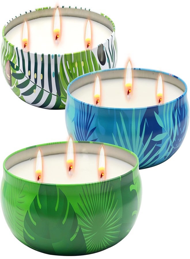 Collabell Citronella Candles Outdoor, 12 oz Large Citronella Candles for Patio 3 Pack, 240-Hour Total Burn Time, Natural Soy Wax Outdoor Candle for Backyard, Deck, Garden, Camping, Summer Parties - Image 1