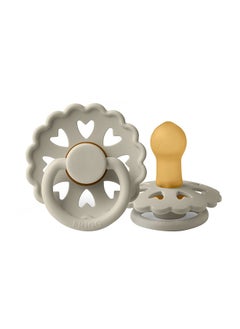 FRIGG Pack Of 1 Fairytale Latex Baby Pacifier 0-6M Willow Grey - Size 1 
