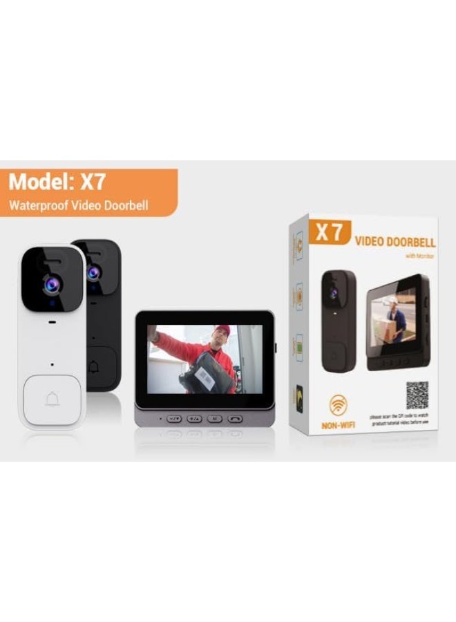 ELTRAZONE X7 Smart Video Doorbell with 4.3 Inch HD Screen, WiFi Cat Eye Security Camera, Battery Powered - Image 2
