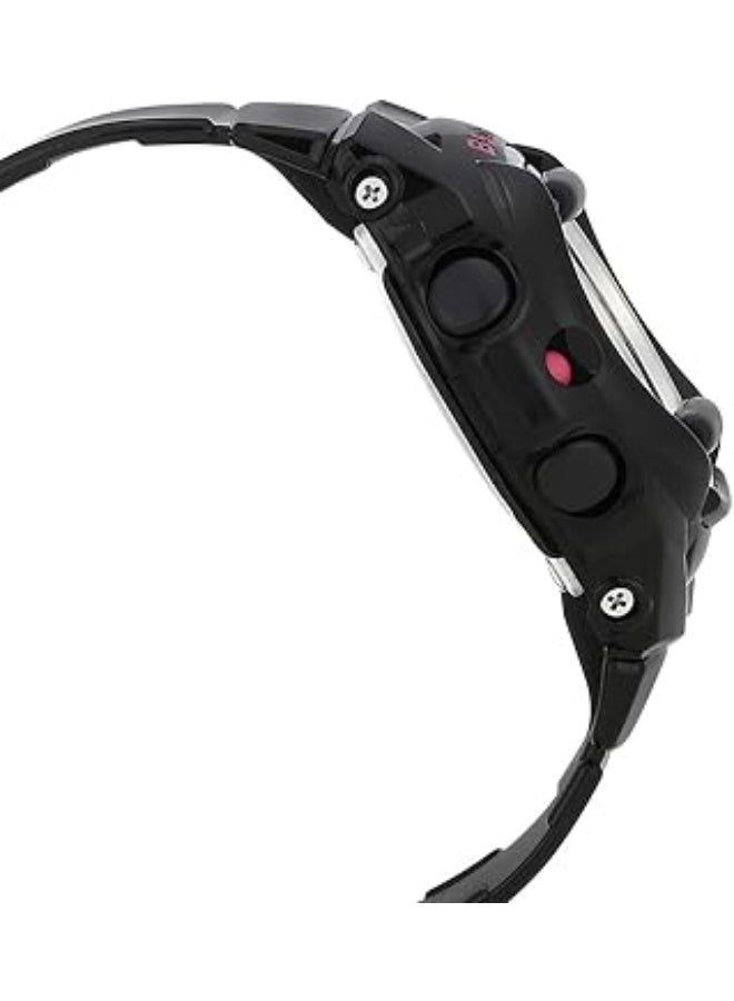 كاسيو ساعة كاسيو بيبي-جي للنساء بمينا رقمية وردية اللون وسوار من الراتنج الأسود BG-169R-1BDR - Image 2