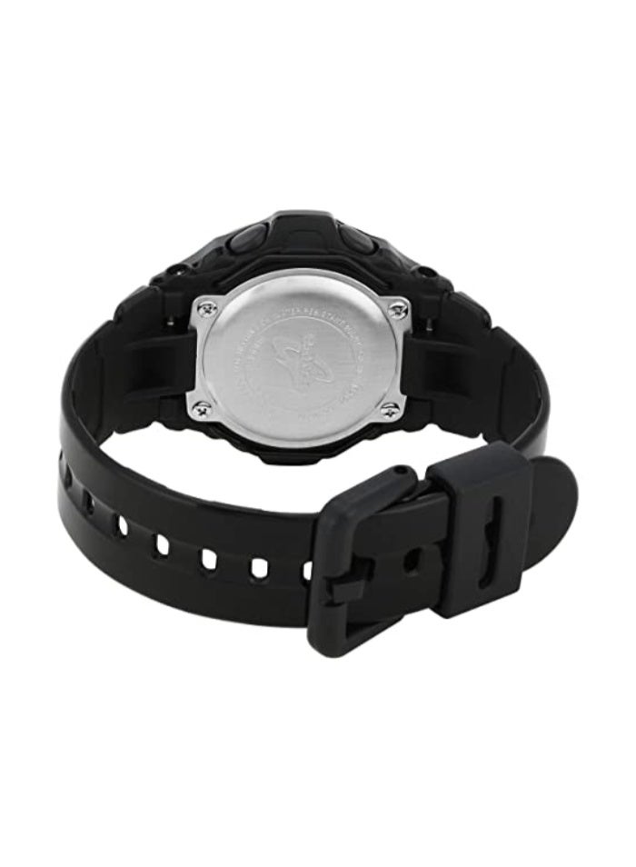 كاسيو ساعة كاسيو بيبي-جي للنساء بمينا رقمية وردية اللون وسوار من الراتنج الأسود BG-169R-1BDR - Image 3