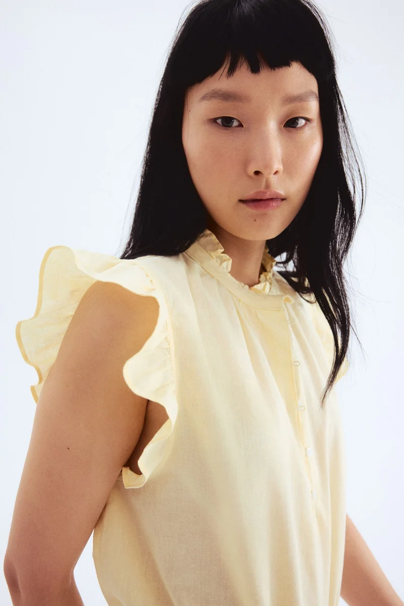 H&M Linen-blend blouse