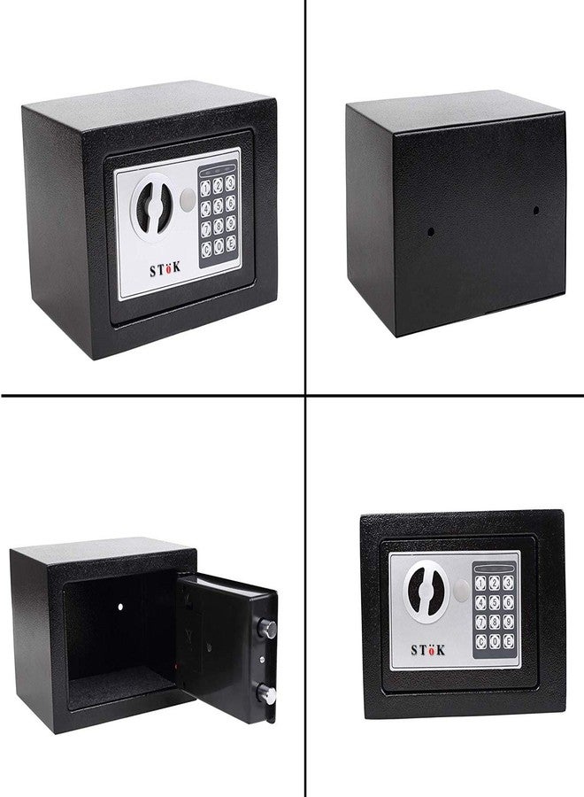 SToK (ST-ES1723-B) Small Electronic Safe - Secure Locker for Home and Office | Size: 23x17x17 cm | Keep Your Valuables Safe! - Black (1 Year Offsite Warranty) - Image 2