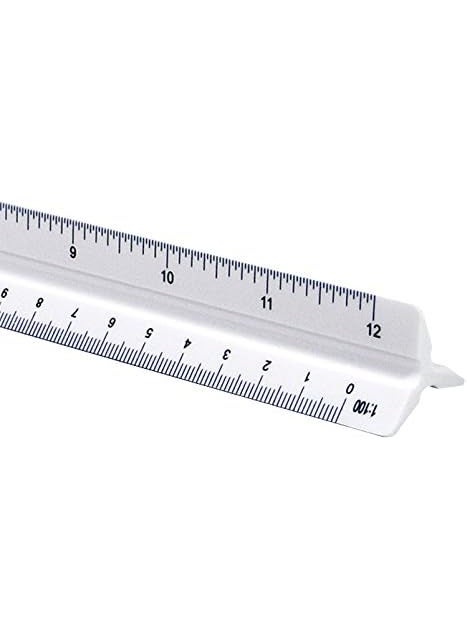 Alvin Alvin Combination Triangular Scale Metric and English Measurements White Drafting Architecture and Drawing Ruler  12 Inches  - Image 5