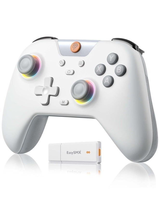 EasySMX جهاز تحكم ألعاب كلاسيكي EasySMX X05 بلوتوث لجهاز الكمبيوتر/ستيم/آيفون/أندرويد/سويتش مع تأثير هول وأضواء RGB الزناد اهتزاز توربو مضاد للانجراف بطارية 750 مللي أمبير متوافق مع أسطورة الأسود: وكونغ، دعم متعدد المنصات - Image 1