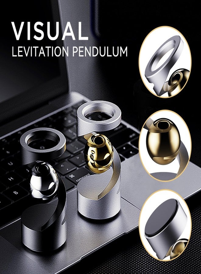 berotok Fidget Toys, Kinetic Desk Toys for Adults, Cool Metal Gravity Resistance Desk Toys, Desktop Sensory Fidget Spinner for Stress Relief in Office, Wait and Communicate（Silver-Gold） - Image 3