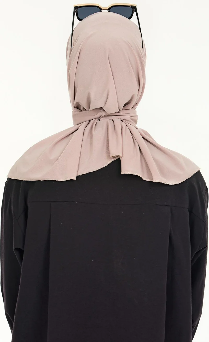 Sensu Women's Hijab Ready Made Hijab Bonnet Shawl with Snap Fasteners