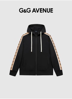 G&G AVENUE Spring and autumn Unisex zippered hoodie with oversized casual round neck black thread jacket with pockets for fashion breathability sports sun protection fishing shirt ultra  - Image 1