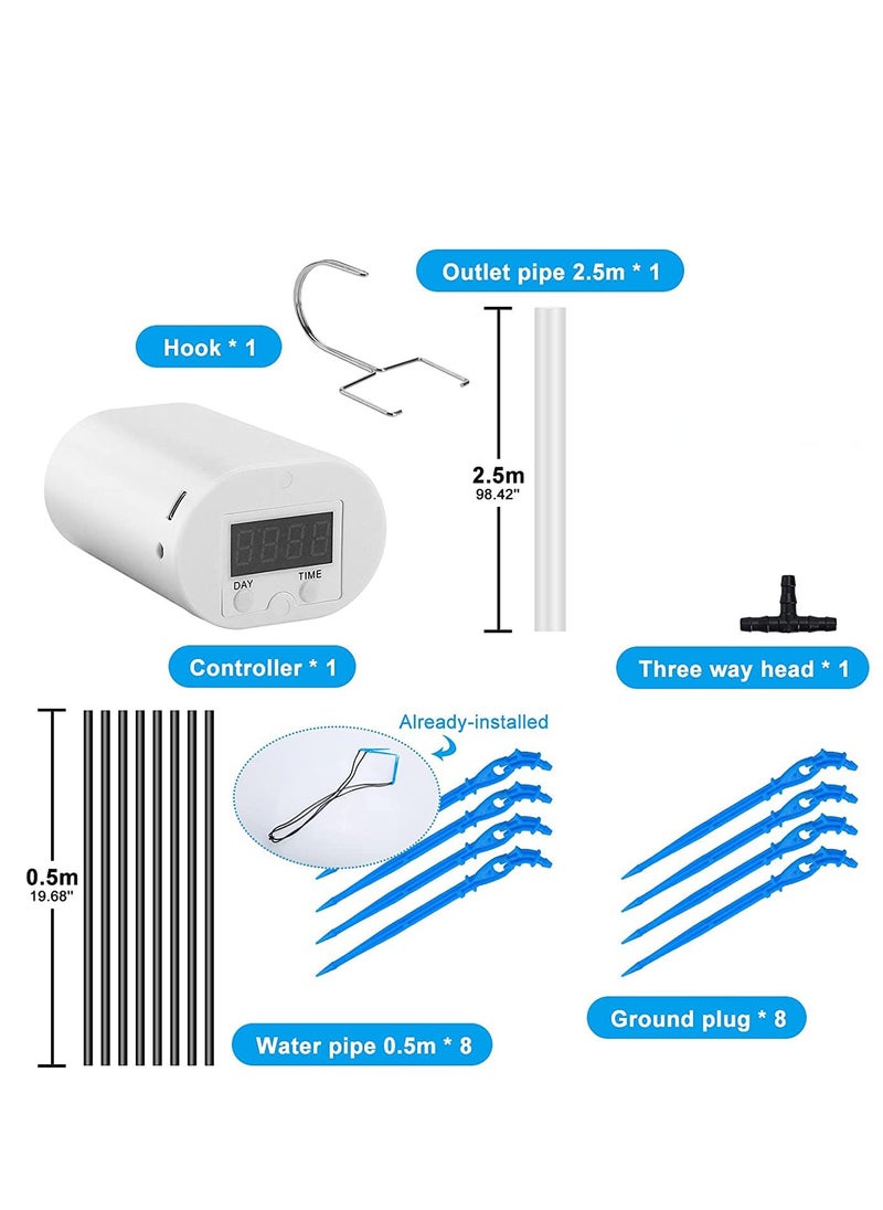 مؤقت الري التلقائي لسقاية النباتات مع شاشة LED ومصدر طاقة USB مؤقت الري التلقائي الداخلي لنظام ري النباتات سقاية النباتات التلقائية للنباتات المحفوظة في أصيص داخلي
