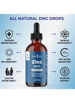 New Age Liquid Zinc Drops for Adults & Kids by NEW AGE, Zinc Sulfate for Immune Support, Vegan, Non-GMO & Gluten Free, 60 Day Supply, 2-Pack  - Image 3