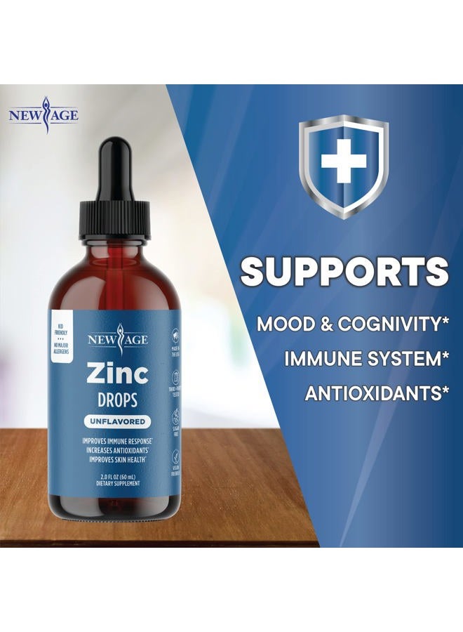 New Age Liquid Zinc Drops for Adults & Kids by NEW AGE, Zinc Sulfate for Immune Support, Vegan, Non-GMO & Gluten Free, 60 Day Supply, 2-Pack - Image 4