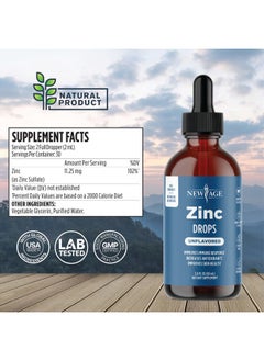 New Age Liquid Zinc Drops for Adults & Kids by NEW AGE, Zinc Sulfate for Immune Support, Vegan, Non-GMO & Gluten Free, 60 Day Supply, 2-Pack  - Image 2