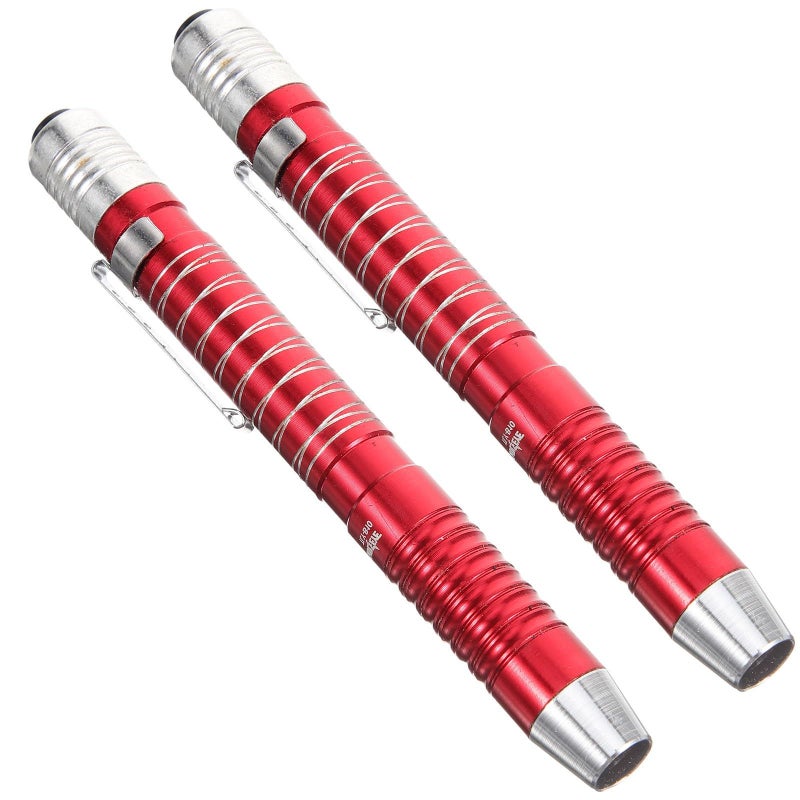 2pcs Nursing Pen Lights LED Medical Flashlight Small Pocket Sized Aluminum Alloy Diagnostic Light for Hospital Students - Image 2