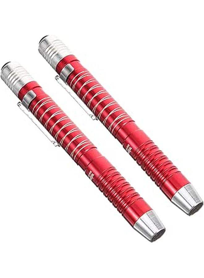 2pcs Nursing Pen Lights LED Medical Flashlight Small Pocket Sized Aluminum Alloy Diagnostic Light for Hospital Students - Image 1