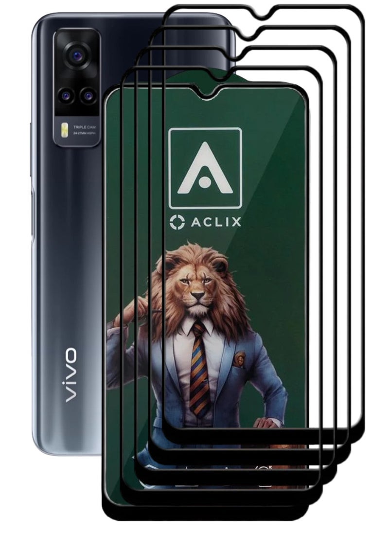 ACLIX 4 Pieces Antistatic ESD Dustproof Premium Quality High Definition Tempered Glass Screen Protector Designed For vivo Y51 (2020) - Image 1