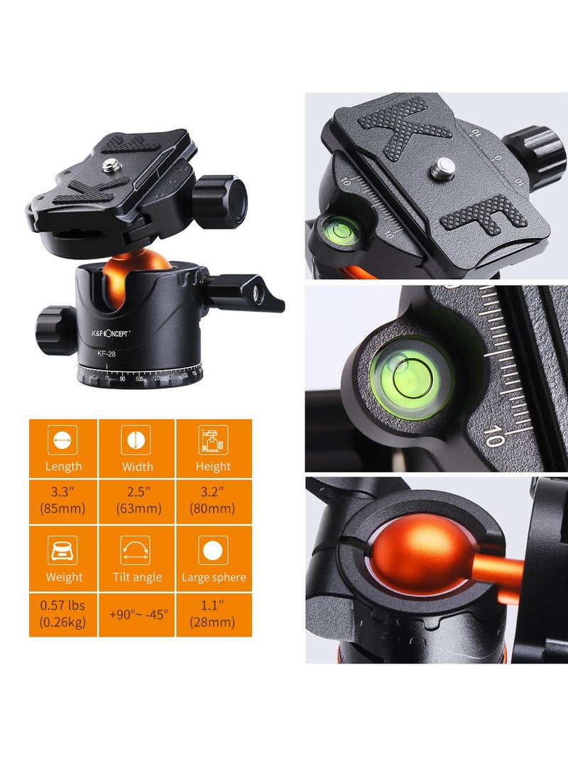 كيه آند إف كونسبت كاميرا رقمية للاستخدام أثناء السفر مع حامل ثلاثي القوائم وحامل أحادي مصنوع من سبائك المغنيسيوم والألمنيوم - Image 2