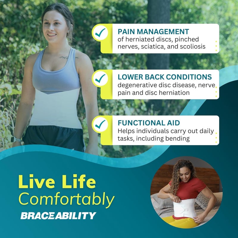 BraceAbility Plus Size 5XL Bariatric Back Brace  Obese Support Girdle for Lower Lumbar Back Pain in Big and Tall Extra Large Heavy or Overweight Men and Women Fits 6773 - Image 5