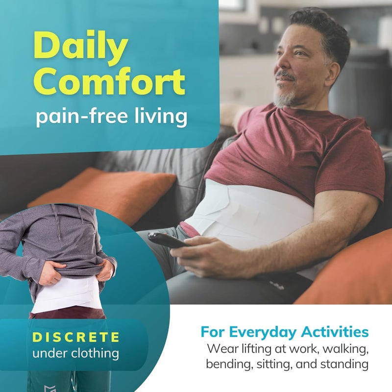 BraceAbility Plus Size 5XL Bariatric Back Brace  Obese Support Girdle for Lower Lumbar Back Pain in Big and Tall Extra Large Heavy or Overweight Men and Women Fits 6773 - Image 4