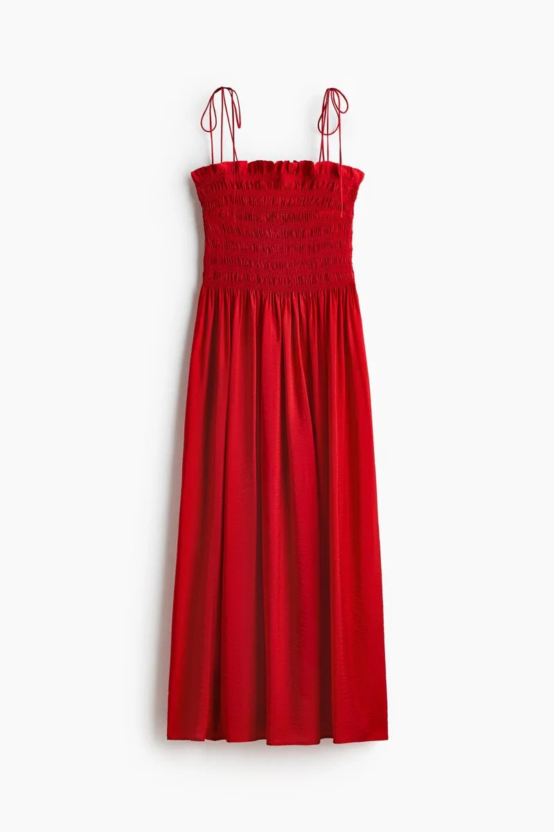 H&M  Smocked-bodice tie-strap dress for Women | Best Price UAE