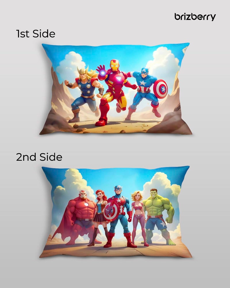 Brizberry® Kids Pillow Cushion with Super Soft Fabric | Animal & Cartoon Prints | 12x18 inches (Design 32) - Image 2
