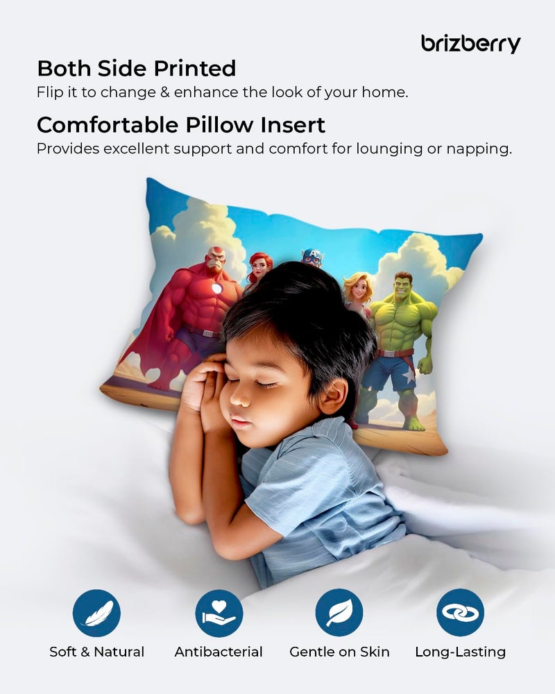 Brizberry® Kids Pillow Cushion with Super Soft Fabric | Animal & Cartoon Prints | 12x18 inches (Design 32) - Image 4