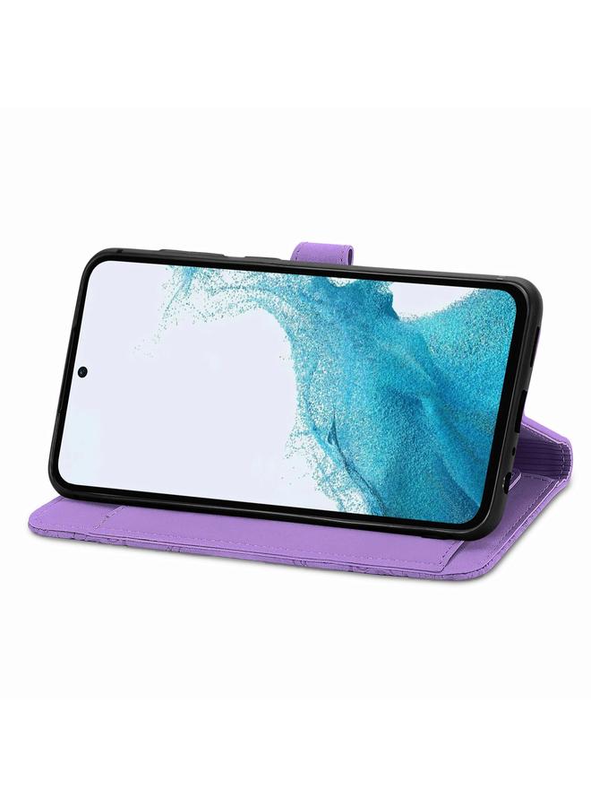 اس-توب جراب لهاتف Samsung Galaxy A36 5G، جراب هاتف جلدي بسحاب منقوش عليه زهور - Image 5