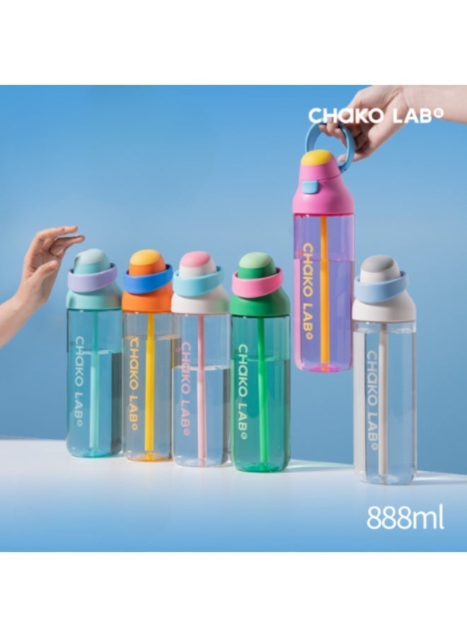 CHAKO LAB Chakolab Kada Bottle 888ml | Tritan BPA-Free Slim Water Bottle with Straw, Two-Way Spout & Leak-Proof Design - Image 2