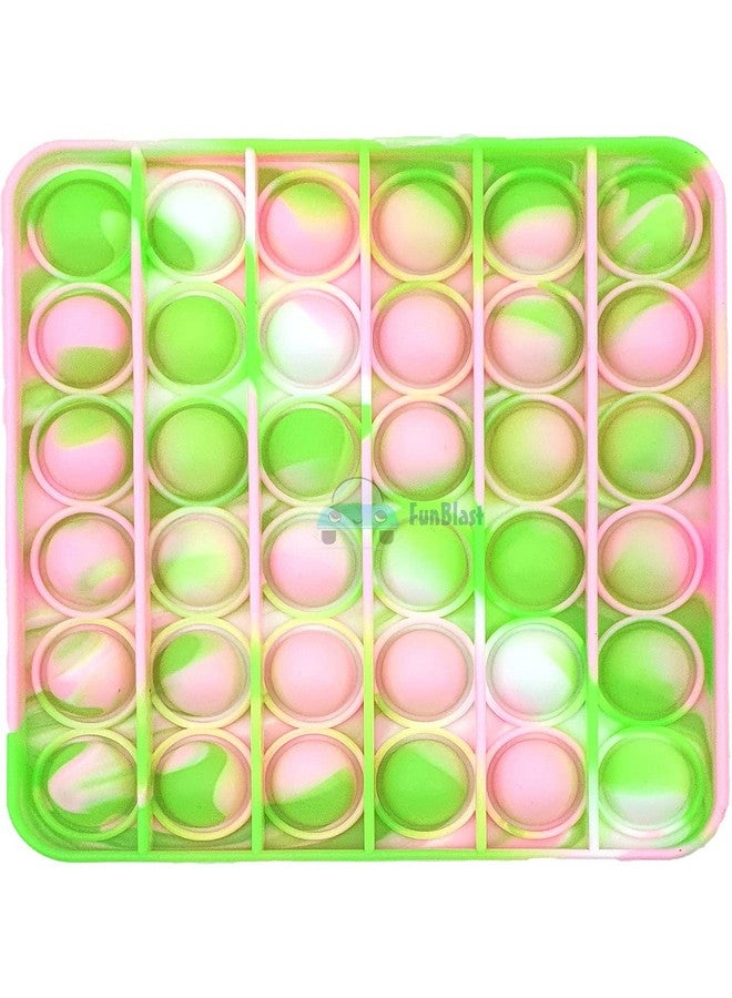 فنبلاست لعبة FunBlast Pop It Fidget Toy - لعبة تخفيف التوتر من السيليكون لذوي الاحتياجات الخاصة المصابين بالتوحد، لعبة حسية بالضغط (قد يختلف اللون) - Image 1