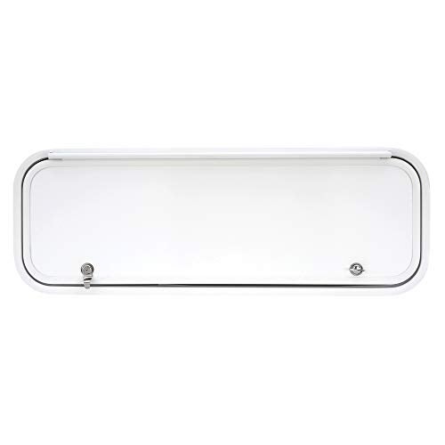 RecPro RV Baggage Door | Rounded Corners | Camper | Compartment Door | White Fiberglass (36" W x 12" H) | Made in America - Image 2