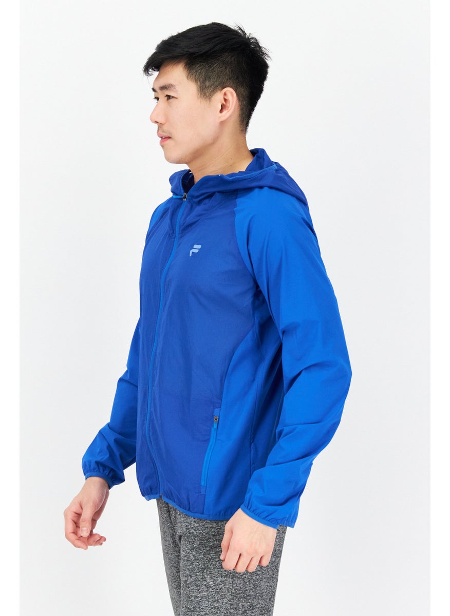 FILA Men Sportswear Fit Long Sleeve Training Jacket, Blue  - Image 3
