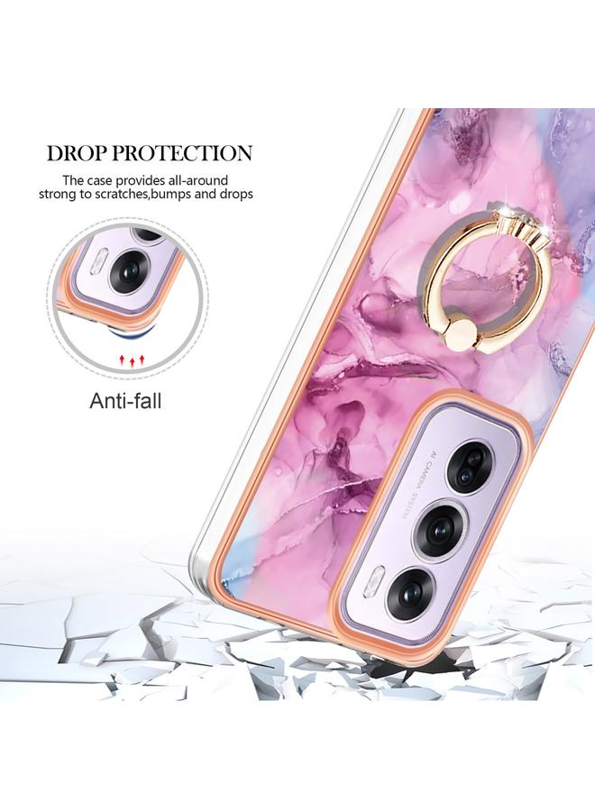 اس-توب جراب لهاتف OPPO Reno12 Pro Global Electric Marble ثنائي الجانب IMD مع حلقة - Image 4