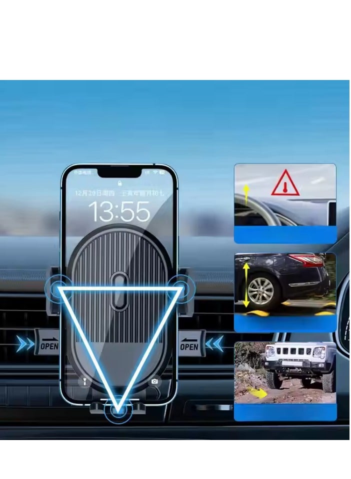 Car Phone Holder - Mobile Holder in Car - Car Mobile Holder For Air Vent – Auto Lock | Strong Grip | Ideal For iPhone and Android - Image 3