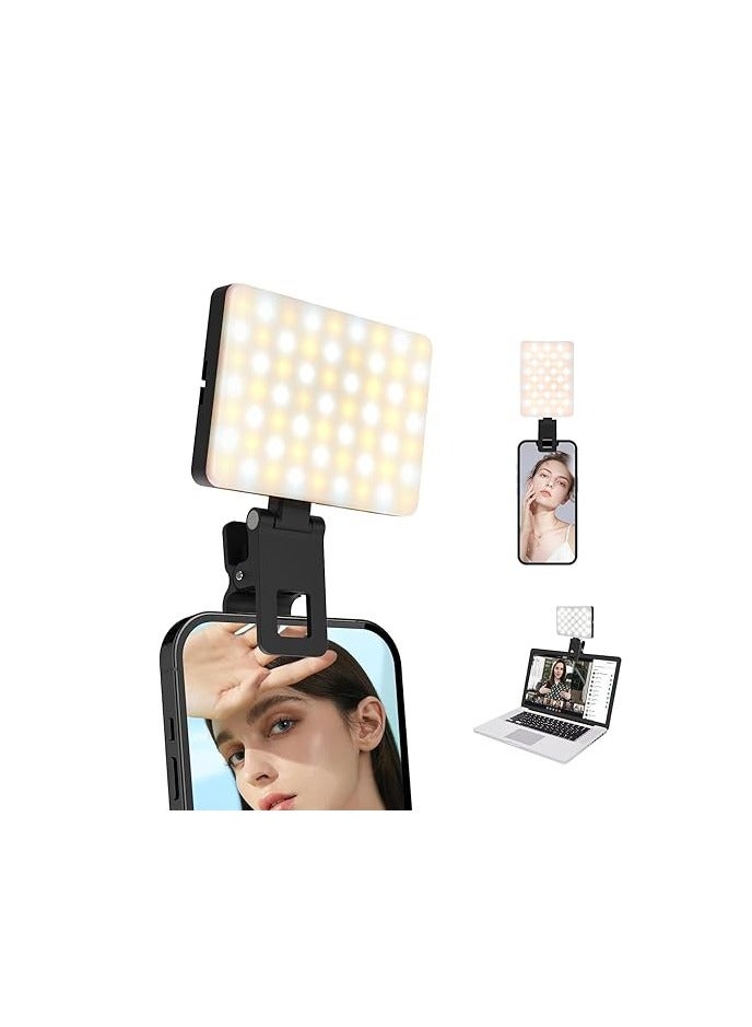 PLOKAMA U160 LED Light - 360 Degree Rotation - 3 Powerful Colors - Camera/Mobile/PC Mount/Outdoor Lamp for All Content Creators - Black - Image 1