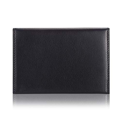 HISCOW Envelope Business Card Case with Magnet Closure - Italian Calfskin (Black) - Image 4