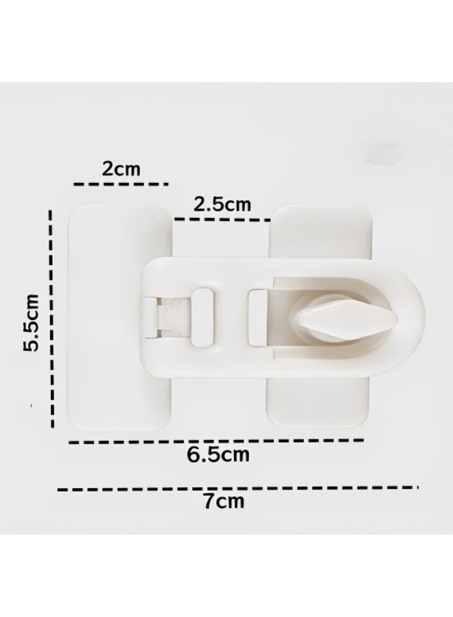 4-Pack Baby Safety Locks, Secure and Convenient Fridge Lock, Child-Safe Refrigerator Lock with Adhesive, No Tools Needed Safety Device for Babies, Pets (White) - Image 2