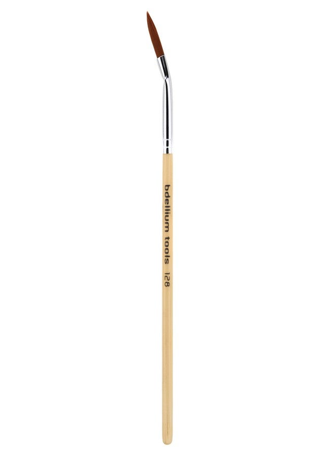 Bdellium Tools Professional Makeup Brush - Special FX Series 128 Bent Liner - With Soft Synthetic Fibers, For Painting Beneath Forehead (Bamboo, 1pc) - Image 1