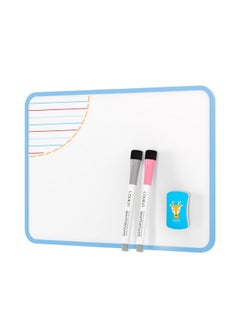 Loukin Small Dry Erase Lapboard, 9 X 12 Inch Double Sided (Ruled/Plain), Seamless Frame Design, Mini Magnetic Whiteboard Set, Great For Kids, Classroom And School (1 Eraser&2 Markers Included)  - Image 1