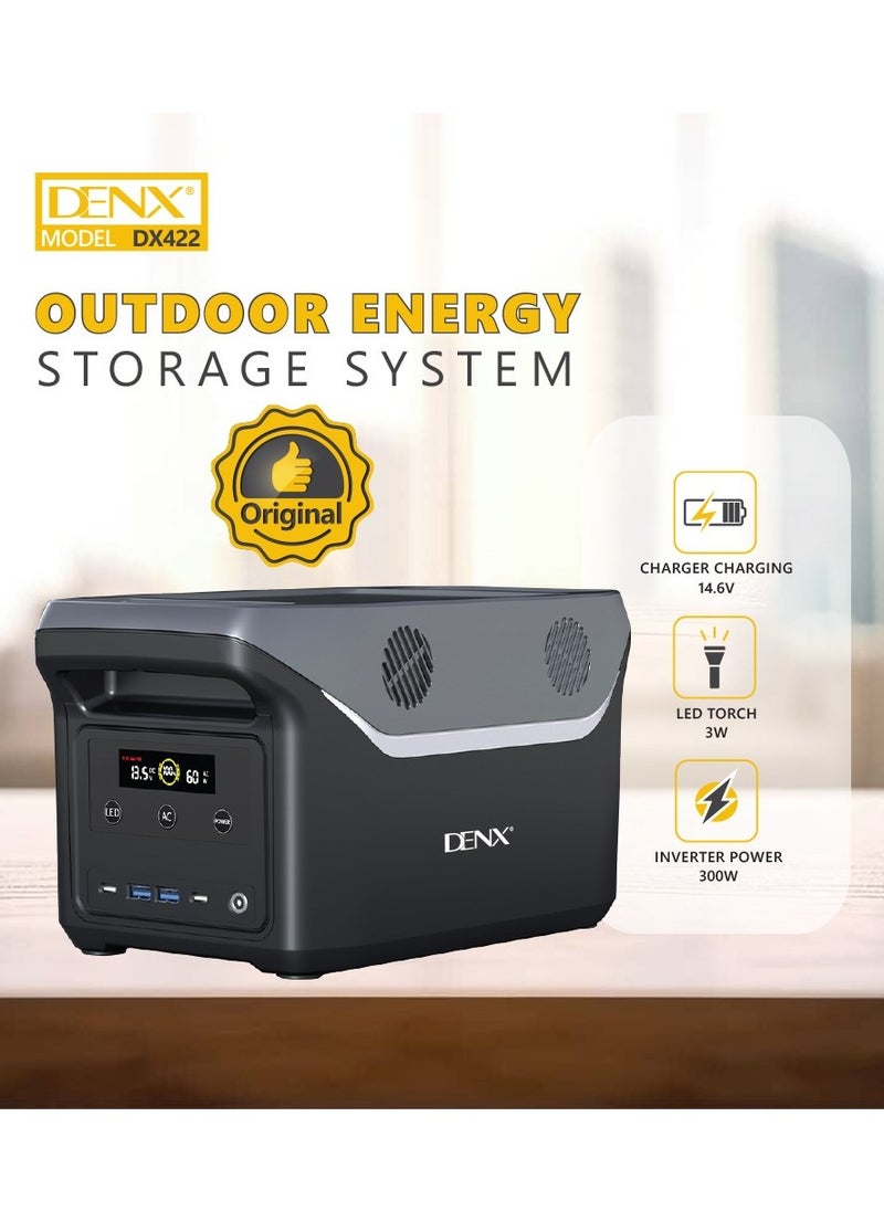 Denx - 300W Portable Power Bank for Travel, Energy Saving with Outdoor Lights, Multi-Port Fast Charging - Image 1
