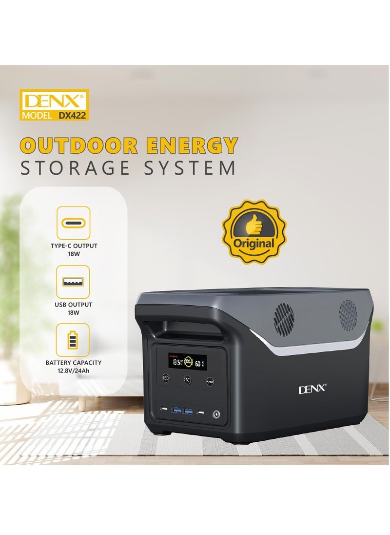 Denx - 300W Portable Power Bank for Travel, Energy Saving with Outdoor Lights, Multi-Port Fast Charging - Image 1