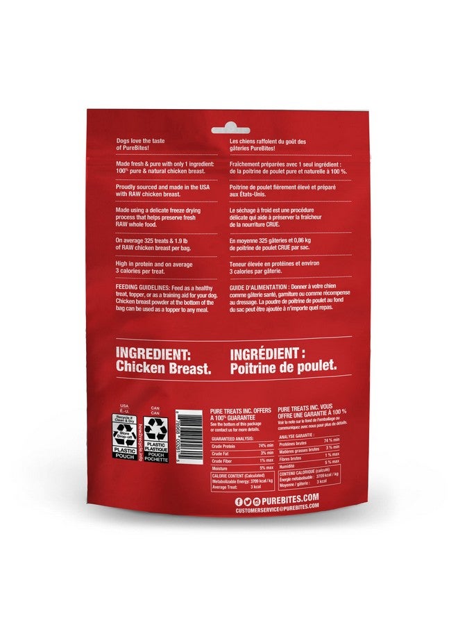 PUREBITES Chicken Freeze Dried Dog Treats, 1 Ingredient, Made In Usa, 8.6Oz - Image 3
