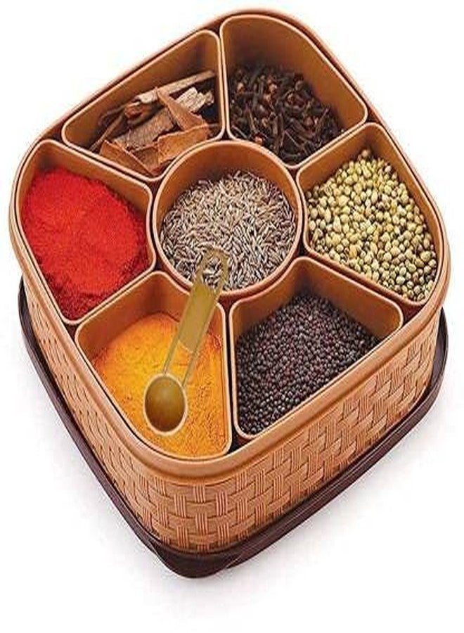 Aric 7 IN 1 Elegant Masala Box and Spice Containers Set 1 Piece Spice Set (Plastic) - Image 1