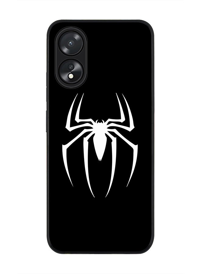 Stylizedd Rugged Black Edge case for Oppo A18 / Oppo A38, Slim fit Soft Case Flexible Rubber Edges Anti Drop TPU Gel Thin Cover - Spidermark (Black) - Image 1
