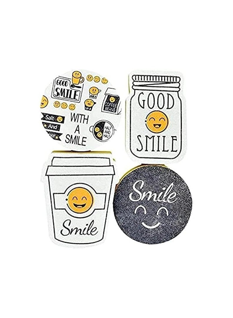 Innovative Smiley Face Dish Sponge Set – 4 Reusable and Durable Cleaning Sponges - Image 1