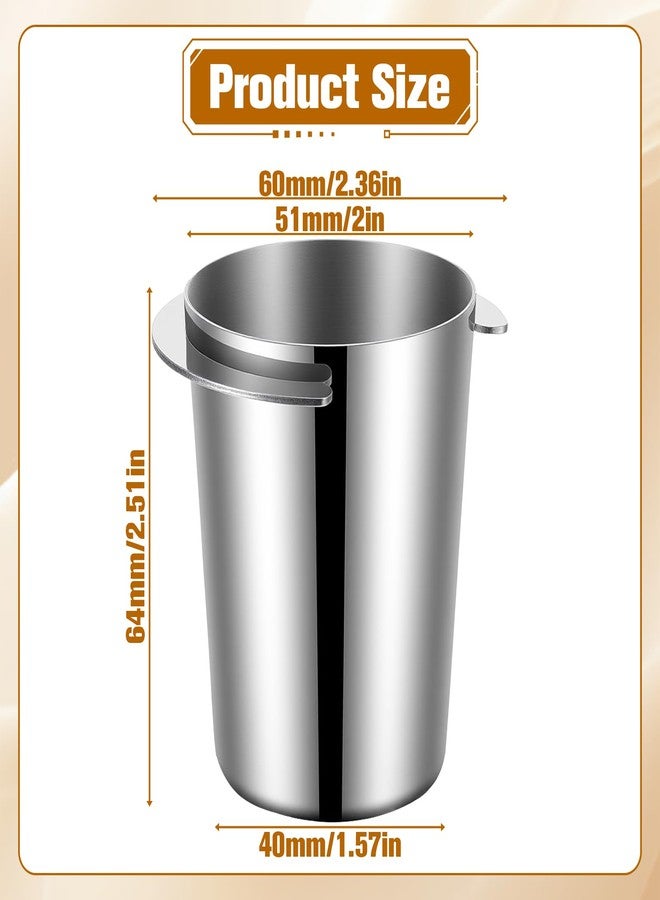 Qulkws Coffee Dosing Cup 51mm Stainless Steel Coffee Bean Dosing Cup Coffees Grinder Powder Cups Feeder Part Coffees Machine Accessories - Image 3