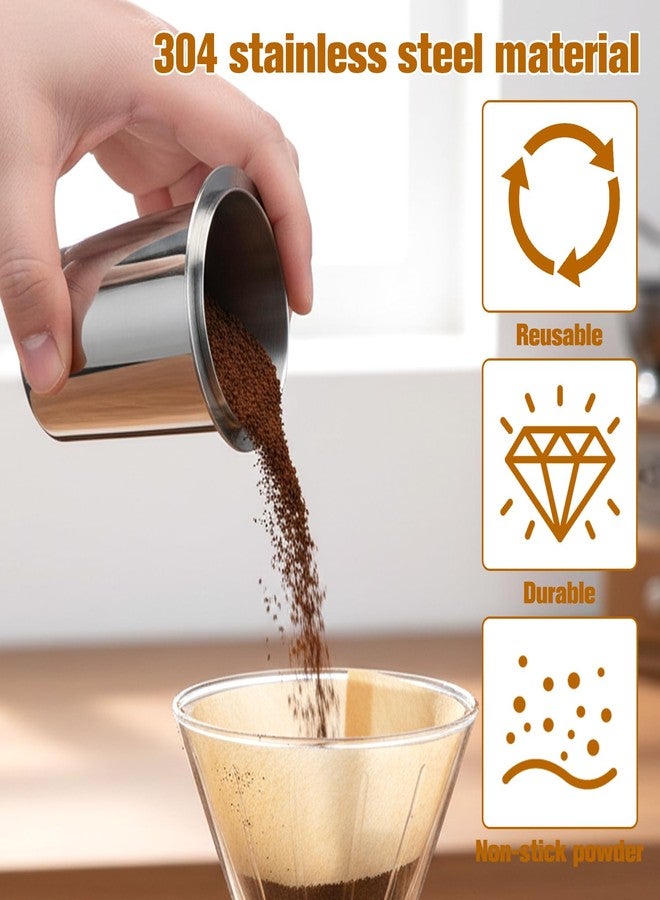 Qulkws Coffee Dosing Cup 51mm Stainless Steel Coffee Bean Dosing Cup Coffees Grinder Powder Cups Feeder Part Coffees Machine Accessories - Image 4