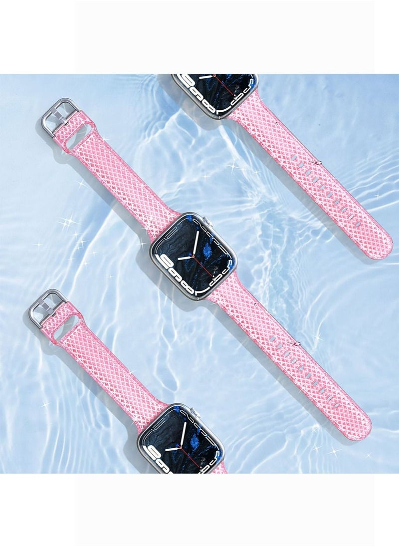 Generic - Apple Watch Strap 42/44/45/49mm Transparent Sport Band for Apple iWatch SE & Series Ultra2/Ultra/9/8/7/6/5/4/3/2/1 Replacement Adjustable Wearable WristBands - Image 1
