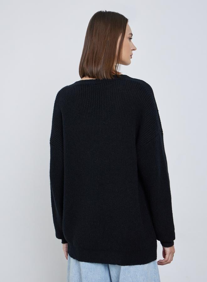 ستايلي كارديجان محبوك شانكي بقصة واسعة - Image 4