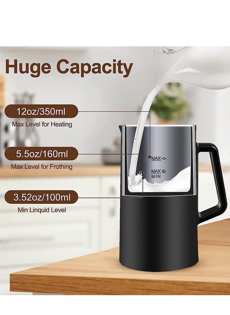 Generic Milk Frother, 4-in-1 Electric Milk Steamer, 350ml Automatic Hot and Cold Foam Maker and Milk Warmer for Latte, Cappuccinos, Macchiato, 400W(Black)  - Image 5